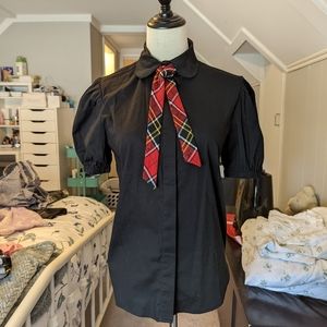 Blackmilk Black Professor Shirt size au8